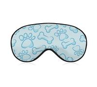 Sleeping Mask Doodles Cat Paw Sleep Eye Mask Blindfold with Adjustable Strap Dog Bones Soft Eye Cover for BlockingLights