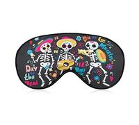 Sleeping Mask Mariachi Skull Sleep Eye Mask Blindfold with Adjustable Strap The Day of Death Soft Eye Cover for BlockingLights