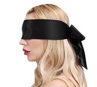 Sleeping Mask Satin Eye Mask Blindfold Sexy (Black)