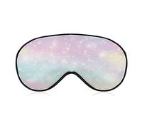 Sleeping Mask Unicorn Galaxy with Stars Sparkles Sleep Eye Mask Blindfold with Adjustable Strap Pastel Magic Sky Soft Eye Cover for BlockingLights