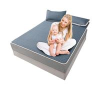 Sleeping Mat - Foldable Double-Sided Cooling Bed Sheet, Breathable Woven With Non-Slip Backing | Sleeping Pad For Adults, Bedroom, Mattress Topper Alternative, Hot Weather Resting Comfort Solution