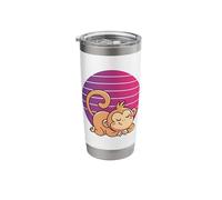 Sleeping Monkey Ape Monkey Pajama Cute Monkey Nature Zoo Stainless Steel Insulated Tumbler