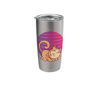 Sleeping Monkey Ape Monkey Pajama Cute Monkey Nature Zoo Stainless Steel Insulated Tumbler