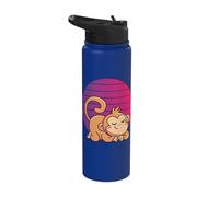 Sleeping Monkey Ape Monkey Pajama Cute Monkey Nature Zoo Stainless Steel Insulated Water Bottle