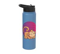Sleeping Monkey Ape Monkey Pajama Cute Monkey Nature Zoo Stainless Steel Insulated Water Bottle