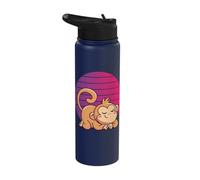Sleeping Monkey Ape Monkey Pajama Cute Monkey Nature Zoo Stainless Steel Insulated Water Bottle