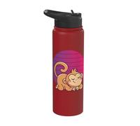 Sleeping Monkey Ape Monkey Pajama Cute Monkey Nature Zoo Stainless Steel Insulated Water Bottle