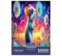 Sleeping Mouse 1000 Piece Cosmic Mouse Jigsaw Puzzles for Puzzles 1000 Pieces Jigsaw for Adults for Adult Challenging Puzzle Games Jigsaw Puzzles for Adults Gifts 38x26cm/1000pcs
