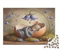 Sleeping Mouse Egg Puzzle 1000 Piece Recycled Paper for Adults Adult Jigsaws Hard Difficult Challenging Game Fun Home Activity Great Gift for Kids Age 12 Years Up 52x38cm/1000pcs