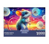 Sleeping Mouse Puzzle 1000 Pieces Challenge High Difficulty Wall Decor Colourful Challenging Brainteasing for Adults Kids 38x26cm/1000pcs