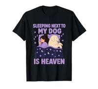 Sleeping Next to My Dog is Heaven Pet Owner Bedtime T-Shirt