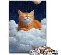 Sleeping Orange Cat 1000 Pieces Jigsaw Puzzle for Adults& Teens,Game Toys Every Piece Is Unique - Challenging Family Fun Game (50x75cm)