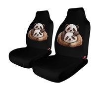 Sleeping Panda And Sloth Cute Car Seat Covers 2PCS
