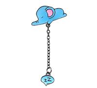 Sleeping Pig Elephant Cat Brooches Label Pin Badges Enamel Jacket Shirts Bag Decor Professional and Attractive