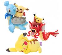 Sleeping Pikachu Peluche Riding Gyarados Lapras Latios Latias Plush Doll Pokemon Stuffed Toy Gengar Eevee Doll Xmas Kid Gift Spheal 15cm