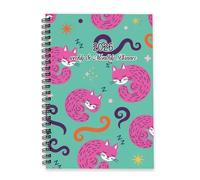 Sleeping Pink Cats 2026 Notebook A5 To Do List Notebook Calendar Diary 2026 Diary Mens Planner A5 for School Week To View Monthly Year Planner with Dotted Line Note Page Slim