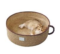 Sleeping Place for Kittens - Sleeping Nest for Cat in Cup Design | Hand-Woven Cotton Basket for Pets | For Use in the Living Room, on the Table, Next to the Bed, Bedroom, a