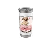 Sleeping Pug Paws & Take A Nap Stainless Steel Insulated Tumbler