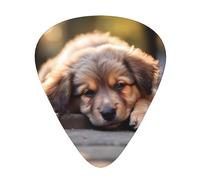 Sleeping PuppiesGuitar Picks, 12-Piece Pattern Set, Three Different Thicknesses for Acoustic Electric Guitar and Other Instruments