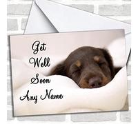 Sleeping Puppy Dog Personalised Get Well Soon Card | Get Well Soon Card | Sorry You are Poorly