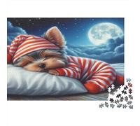 Sleeping Puppy Moonlight Adult Jigsaws 1000 Piece Chrismas Shop Theme Difficult Challenging 38x26cm/1000pcs