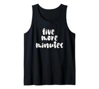 Sleeping Saying Sleep Sleepy Person Funny Five More Minutes Tank Top