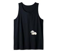 Sleeping Sheep Cute Lamb Nap Time Farm Animal Minimal Tank Top