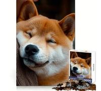 Sleeping Shiba Inu 1000 Piece Jigsaw Puzzles for Adults Jigsaw Logic Toy Indoor Play Precision Cut Cherished Gift 38x52cm