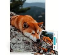 Sleeping Shiba Inu Jigsaw Puzzle for Adults 1000 Pieces Mind Exercise Toy Together Fun Precision Cut Unique Gift 50x75cm