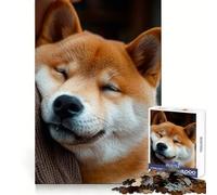 Sleeping Shiba Inu Jigsaw Puzzles 1000 Pieces for Teenagers Smart Toy Home Pastime Accurate Cut Thoughtful Gift 38x26cm