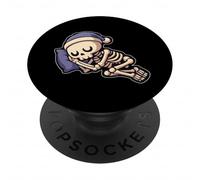Sleeping Skeleton Halloween PopSockets Adhesive PopGrip