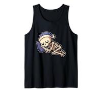 Sleeping Skeleton Halloween Tank Top