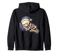 Sleeping Skeleton Halloween Zip Hoodie