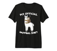 Sleeping Sloth Alpaca Llama Pyjamas My Official Napping Premium T-Shirt