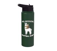 Sleeping Sloth Alpaca Llama Pyjamas My Official Napping Stainless Steel Insulated Water Bottle
