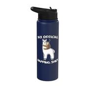 Sleeping Sloth Alpaca Llama Pyjamas My Official Napping Stainless Steel Insulated Water Bottle