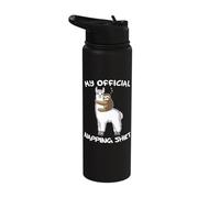 Sleeping Sloth Alpaca Llama Pyjamas My Official Napping Stainless Steel Insulated Water Bottle