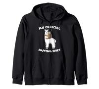 Sleeping Sloth Alpaca Llama Pyjamas My Official Napping Zip Hoodie