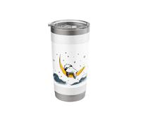 Sleeping Sloth Crescent Moon Celestial Art Stainless Steel Insulated Tumbler