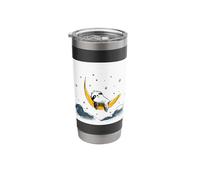 Sleeping Sloth Crescent Moon Celestial Art Stainless Steel Insulated Tumbler