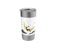 Sleeping Sloth Crescent Moon Celestial Art Stainless Steel Insulated Tumbler