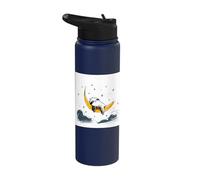 Sleeping Sloth Crescent Moon Celestial Art Stainless Steel Insulated Water Bottle