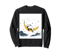 Sleeping Sloth Crescent Moon Celestial Art Sweatshirt