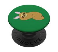 Sleeping Sloth Easter Bunny - Cute Lazy Easter Sloth PopSockets Adhesive PopGrip