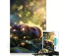 Sleeping Sloth in Enchanted Forest 1000 Piece Jigsaw Puzzles for Adults Mental Logic Toy Tension Relief Firm Cut Perfect Present 38x52cm
