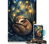 Sleeping Sloth in Forest 1000 Pieces Jigsaws Adults Puzzles Gifts Fine Logic Toy Gentle Leisure Neat Edge Lovely Gift 50x75cm