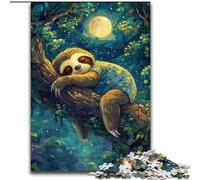 Sleeping Sloth Jigsaws Puzzles 1000 Pieces for Adults Gifts, Suitable for Ages 14 And Up Family Fun It Is Ideal As A Gift for The Whole Family (50x75cm)