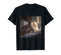 Sleeping Snowy Owl Bird Cozy Nap Wildlife Art Value Graphic T-Shirt