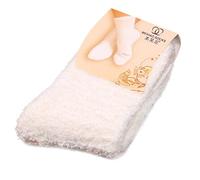 Sleeping Socks Women's Thick Cuddly Socks Plain House Socks Winter Warm Socks Fluffy Knitted Socks Plush Socks Bed Socks High Socks Winter Warm Socks Christmas, White, L