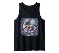 Sleeping Sound Cat Dreaming of Magic Land Tank Top